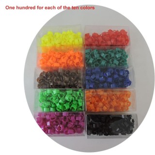 Vögel Taubenfüße Ringe 10 Farben Innendurchmesser 8mm Kunststoff Taube Clip Ring Taube Taube Wachtel Fußring