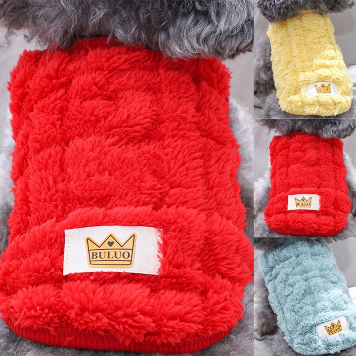 Hundekleidung, Dicke Westen für Herbst und Winter, Kleidung für kleine Hunde und Welpen, Gedrehter Samt M grün