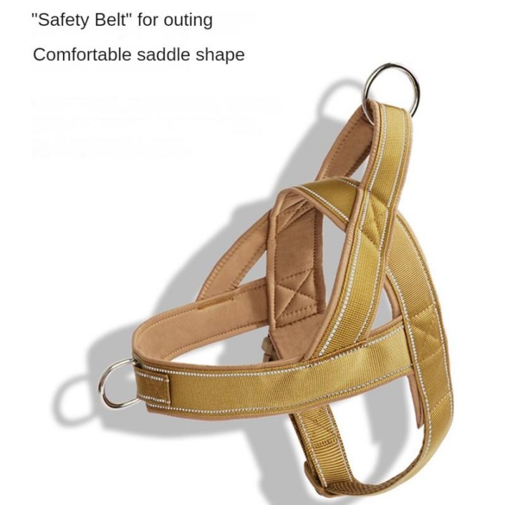 Strapazierfähiges Hundegeschirr aus Nylon, kein Ziehen, Haustiergeschirr mit Griff, reflektierendes Trainingsgeschirr für kle