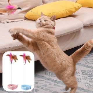 Katzenspielzeug für Haustiere, Katzenspielzeug, Katzenspielzeug, Katzenspielzeug, Halsband, Katzenstab, lange Stange, auffäll