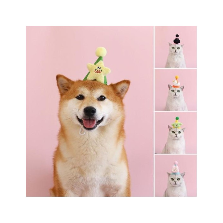 Filzhut für Haustiere, Katzen und Hunde, verstellbares Gummiband, Cartoon-Form, Fliege, stilvolle Katzen, Welpen, Kaninchen,