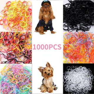 1000 teile/satz Elastisches Haarband Für Haustiere Niedliche Hundepflege-haar-accessoires Durchmesser 0,87 zoll Buntes Welpen