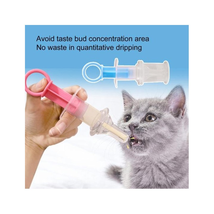 Pillenspender für Haustiere, klare Skala, abnehmbar, Lebensmittelqualität, BPA-frei, Erstickungsschutz, universell einsetzbar