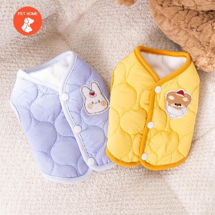 Warme Haustierkleidung, süßer Druckmantel, Hemdjacke für kleine und mittelgroße Hunde, Katzen, Teddy, französische Bulldogge,