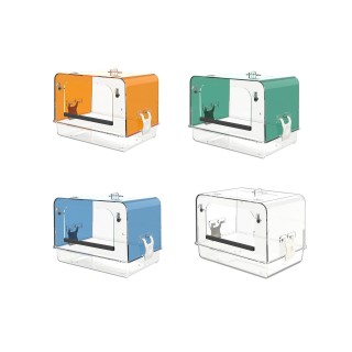 Papageienbadewanne mit Haken, Badekasten für Haustiervögel im Käfig, Nymphensittiche, Acryl, Kanarienvögel, Papageienbadehaus