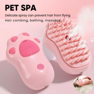 3 In 1 Katze Dampf Pinsel Haustier Katze Hund Spray Massage Kamm Selbst Reinigen Dampfende Katze Hund Pinsel Haustier Bad pfl