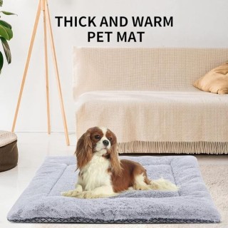 Haustiermatte, tragbar, langlebig, für Katzen und Hunde, weich, bequem, mit doppeltem Verwendungszweck, warme Plüschunterlage