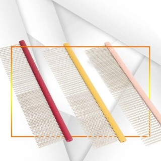 Haarentfernungs-Hundepflegekamm, leichter Aluminium-Reinigungs-Haarschneider, Bürste für Hunde/Katzen M gold