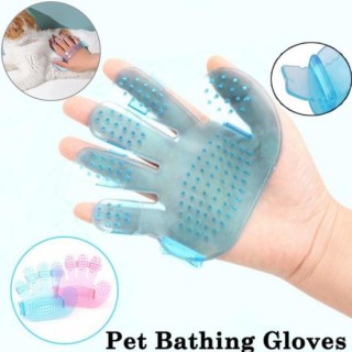 2 Stück Hundebademassagebürste, verstellbares Design, exquisite, gratfreie Fünf-Finger-Shampoo-Beruhigungsbürste, Reinigungsz