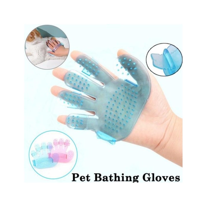 2 Stück Hundebademassagebürste, verstellbares Design, exquisite, gratfreie Fünf-Finger-Shampoo-Beruhigungsbürste, Reinigungsz