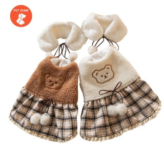 Warme Haustierkleidung, süßer Druckmantel, Hemdjacke für kleine und mittelgroße Hunde, Katzen, Teddy, französische Bulldogge,