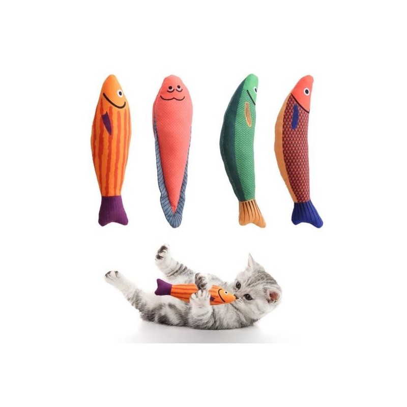 Simulation Fisch Form Interaktive Selbstheilende Fisch Katze Spielzeug Katze Selbst-Glückliche Kissen Biss-beständig Plüsch K
