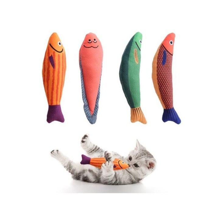 Simulation Fisch Form Interaktive Selbstheilende Fisch Katze Spielzeug Katze Selbst-Glückliche Kissen Biss-beständig Plüsch K