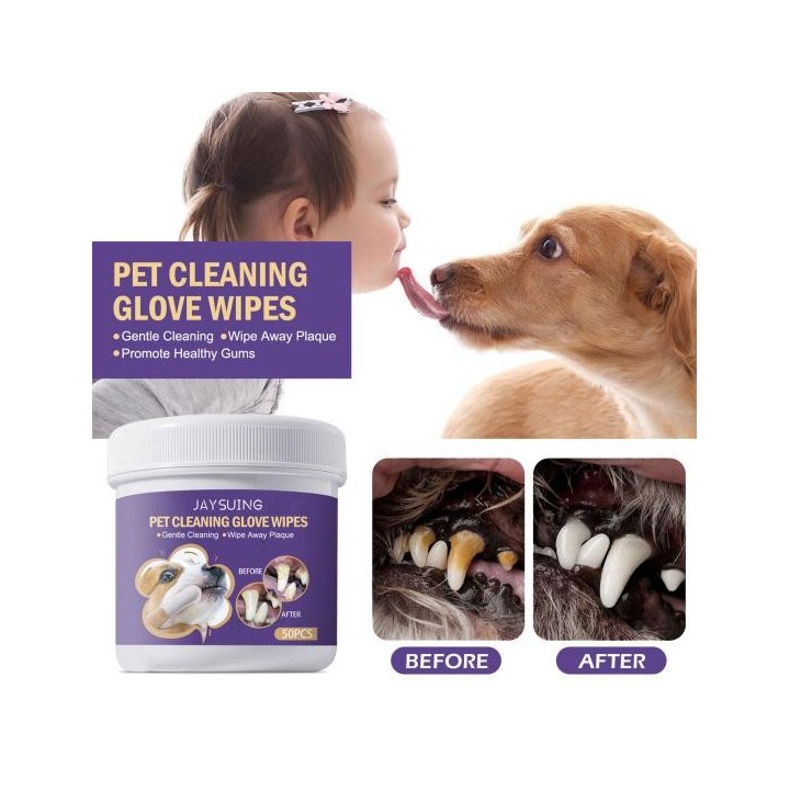 50 Teile/satz Pet Dental Tücher Nicht Reizend Komfortable Haustier Hund Katze Dental Finger Wischen Pet Supplies