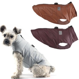 PU-Leder-Hundemantel, Jacke, wasserdicht, Winter-Hundekleidung, warmes Haustier-Outfit, Yorkshire Terrier, Chihuahua, Kleidun