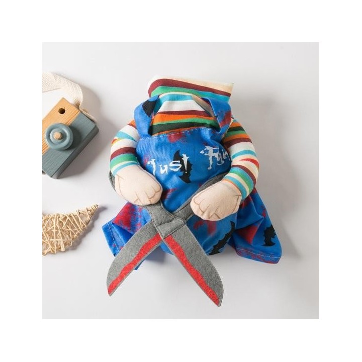 Haustier-Halloweenkostüm für Katzen, lustiges Outfit mit verstellbaren Trägern, scherenförmiger Anzug, Bekleidung, Cosplay, H