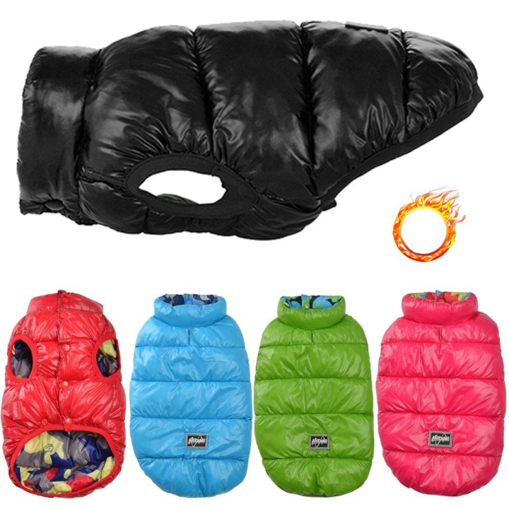 Winterkleidung für Haustiere, warme Daunenjacke für Hunde, Weste, wasserdicht, wendbar, Welpenbekleidung, Mantel für kleine u