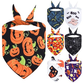 Halloween Ghost Pet Bandana Süßes und vielseitiges Katzen- und Hunde-Lätzchen One Size