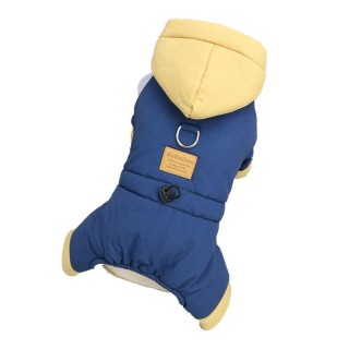 Winddichter Haustiermantel-Overall, Hundepullover, Welpenkleidung, Katzenjacke, Overall, warmer Winter S grün