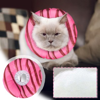 Pet Elizabeth Halsbänder Anti-Biss-Donuts-Halsbänder Katze Hundepflege Kopfbedeckung Haustierhalsband A heißes rosa
