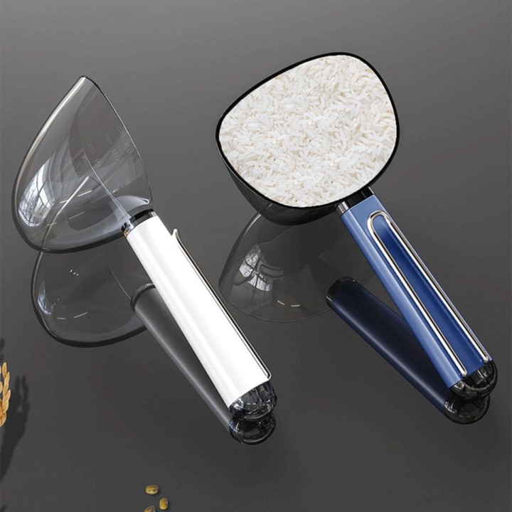 Multifunktionaler Griff zum Schöpfen von Reislöffel, Dichtungsclip, Katzenfutter, Hundefutter, Schaufel