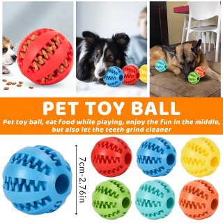 Hundespielzeug aus Naturkautschuk, Kauspielzeug für Hunde, Zahnreinigungsball, extra robuster, interaktiver Elastizitätsball,