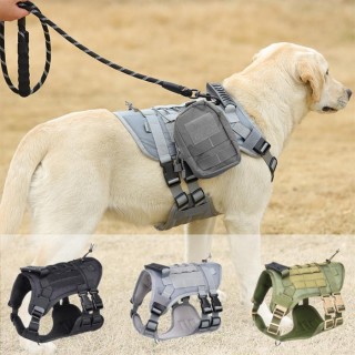Hundegeschirr, taktische Weste für mittelgroße und große Hunde, reflektierender Riemen, atmungsaktiv, Haustier-Hundegeschirr,
