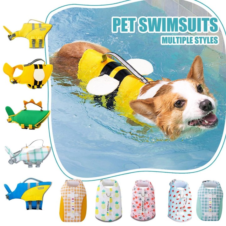Haustier-Badeanzug, Schwimmweste, reflektierender Haustier-Badeanzug, Hunde-Badeanzug in Tierform One Size
