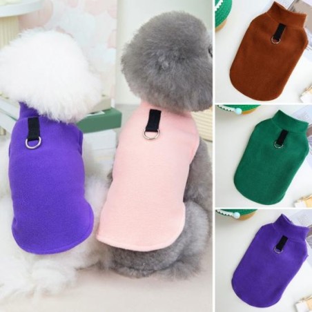Haustier T-shirt Einfachen Stil Weich mit Schlepptau Ring Minimalistischen Halten Warm S rosa