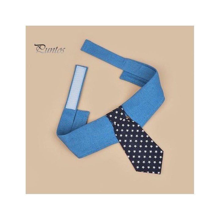 Haustierhalsband, verstellbar, mit Sternmuster, Hundekrawatte, bequemer Hundeanzugkragen für Feiertage, Hochzeiten, formelle