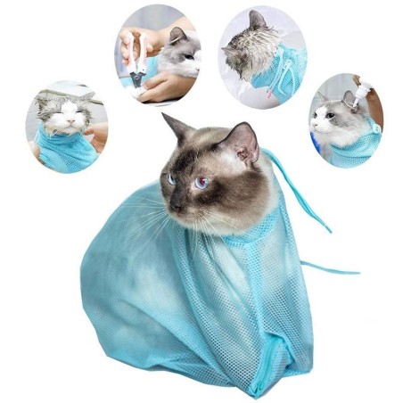 Katzenpflege-Badetasche, kein Kratzen, Beißen, Zurückhaltung zum Baden, Krallenschneiden, Spritzen, Untersuchen rose rot