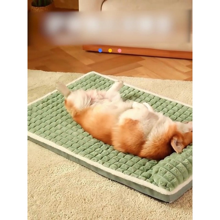 Hundebett, bequemes Nackenkissen, weiches Plüsch, für Katzen und Hunde, Winterschlafbett, Nest für Zuhause M kaffeebraun