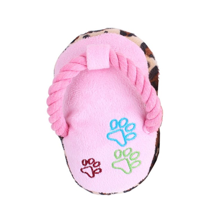 Hunde-Welpen-Kauspielzeug, quietschender Plüsch-Sound, niedliches, weiches Plüsch-Slipper-Design-Spielzeug One Size