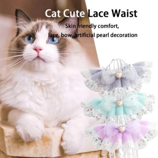 Faux Perle Dekoration Weichen Bequemen Haustier Katze Hund Bowknot Speichel Handtuch Täglichen Kollokation S grün