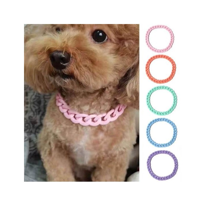 Haustierhalsband im europäischen und amerikanischen Stil, Feiertags-Anzieh-Einfarbige geometrische Haustierkette blau