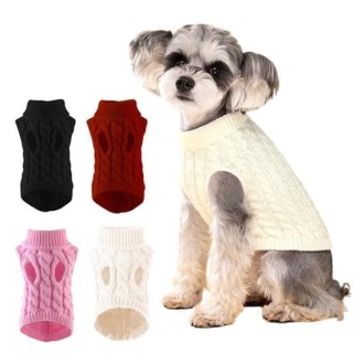 Haustier Pullover Revers Design Haustier Bequeme Wärme Hunde Katzen Winter Pullover Weste Haustier Modische Kleidung XS schwa