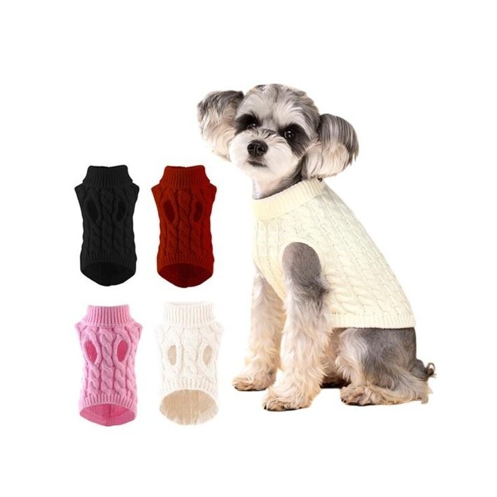 Haustier Pullover Revers Design Haustier Bequeme Wärme Hunde Katzen Winter Pullover Weste Haustier Modische Kleidung XS schwa