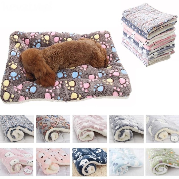 Flanell-Hundebett, verdickt, weich, warm, Haustier-Schlafmatte, Fleece-Hundedecke für Welpen, Katzen, Hundekissen, Sofakissen