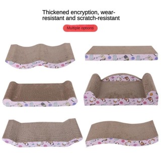 Kratzbrett für Katzen, Katzenspielzeug, Wellpappe-Pad, Krallenschleifen, interaktives Schutzmöbel-Katzenkratzspielzeug