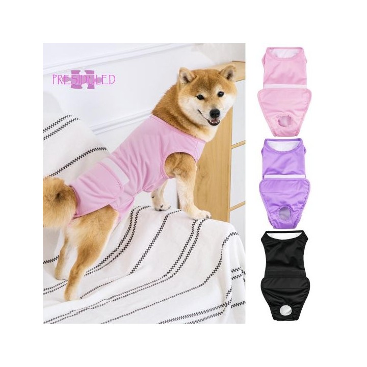 Genesungskleidung für Haustiere, bequem, atmungsaktiv, verstellbar, Genesungsanzug für Hundeoperationen – Schutz vor Lecken S