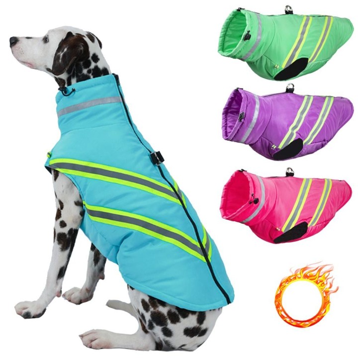 Haustier-wasserdichte Bekleidung, Winter-Hundejacke, warme, dicke Hundekleidung für kleine, mittelgroße und große Hunde, refl