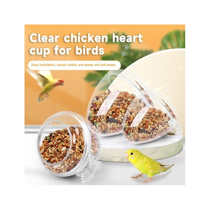 3Pcs Vogel Feeder Einfache Installation Papagei Feeder Und Trinker Große Kapazität Hängen Vogelfutter Feeder Vogel Liefert