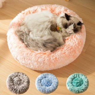 Haustier-Schlafnest für den Winter, für Katzen und Hunde, warmer Schlaf, langes Plüschnest, weiches Haustierkissen, Heimtierb