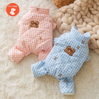 Warme Haustierkleidung, süßer Druckmantel, Hemdjacke für kleine und mittelgroße Hunde, Katzen, Teddy, französische Bulldogge,