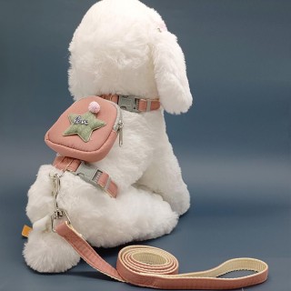 Verstellbares Hunde-Traktionsseil für Welpen, multifunktionaler Haustier-Rucksack, Pudel-Traktionsseil, Brustgurt, für Spazie