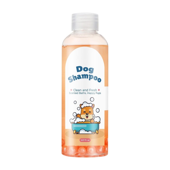 Haustiershampoo, parfümiertes Hundeshampoo und Haarwaschmittel zur Befeuchtung und Reinigung von Tierhaaren, 150 ml orange