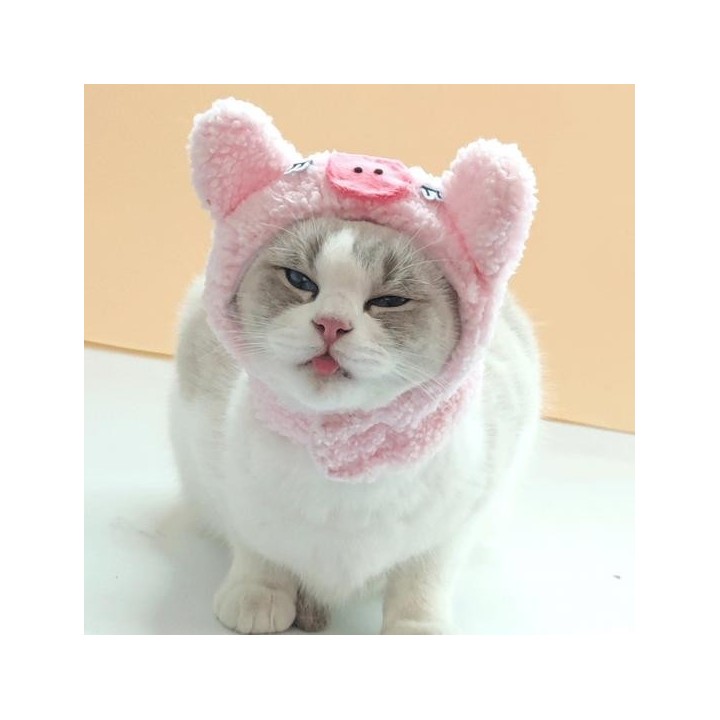 Form Cartoon Plüsch Verschluss Bänder Volltonfarbe Ultraleicht Entzückendes Aussehen Katze Hund Hut