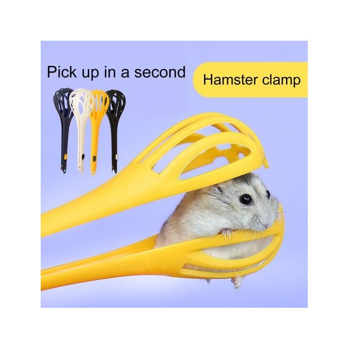 Hamster Clip Großer Raum Bequem Anti-biss Kleine Tier Käfig Reinigung Lange Griff Clip Haustier dunkelblaue