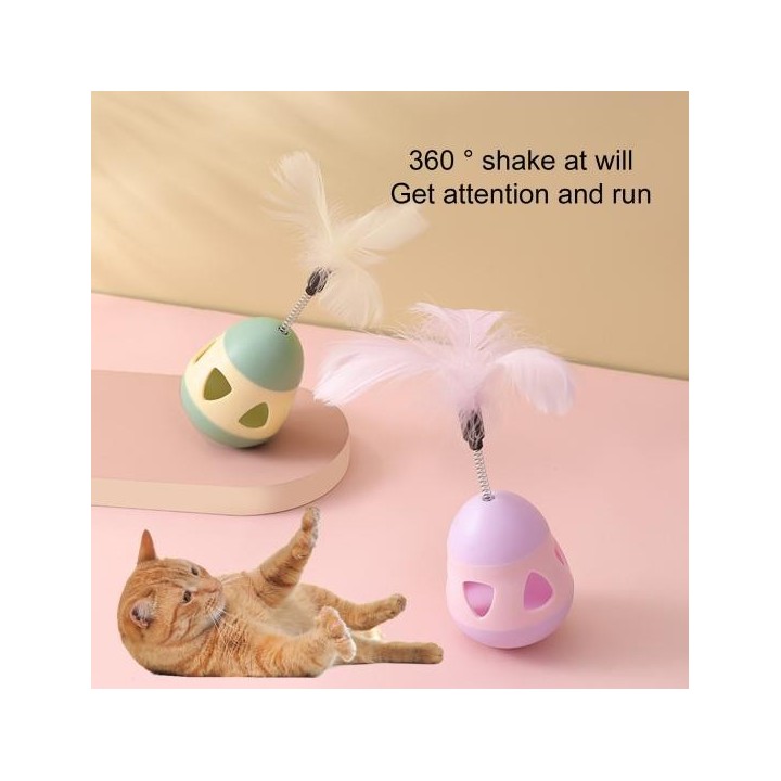 Katzenspielzeug, natürliche Zutaten, zufälliges Schütteln, 360 Grad rund, Würgen, glatt und vorbeugend, umweltfreundlich, Slo