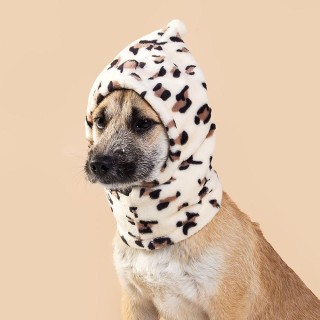 Atmungsaktive Haustier-Halsmanschette, warmer Welpenschal, kleine, mittelgroße und große Hunde, beruhigende Ohrenschützer S